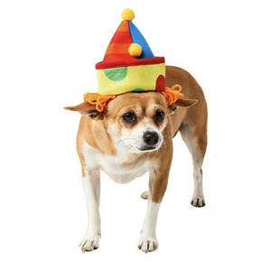 NWT Dog‎ or Cat Halloween Costume Clown Hat Medium or Small Size S/M